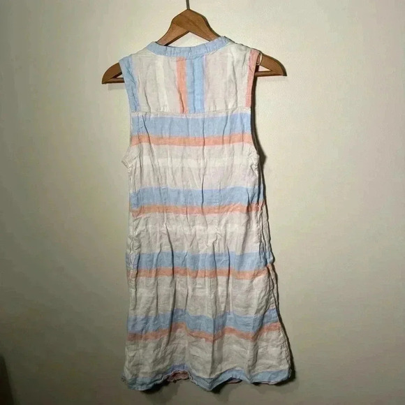 Cynthia rowley 100% linen nautical striped dress M - Picture 6 of 7